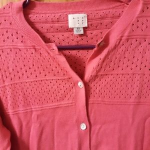 XSmall Women's A New Day Pink Button Sweater